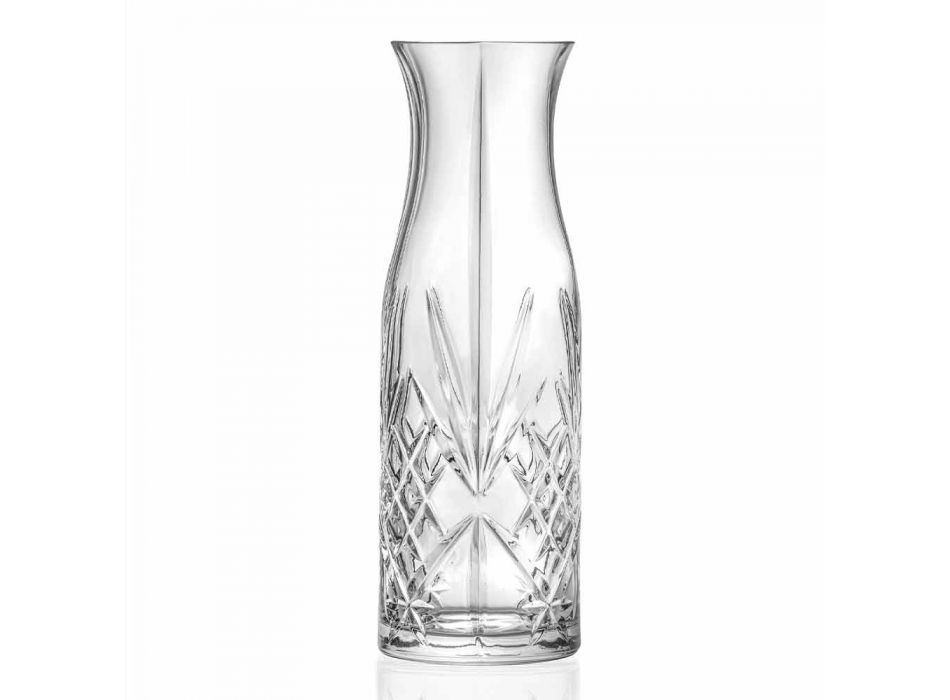 Vintage Design Eco Crystal Water or Wine Jug 4 Copë - Kantabile Viadurini