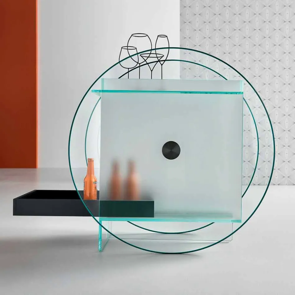 Karrocë shiriti në gotë tepër të pastër me rrota dhe sirtar që nxirret - Pigolo Viadurini