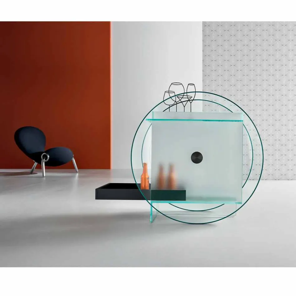 Karrocë shiriti në gotë tepër të pastër me rrota dhe sirtar që nxirret - Pigolo Viadurini