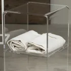 Kolona e karrocave me kristal akrilik transparent me 1 ose 3 rafte - Minervo Viadurini