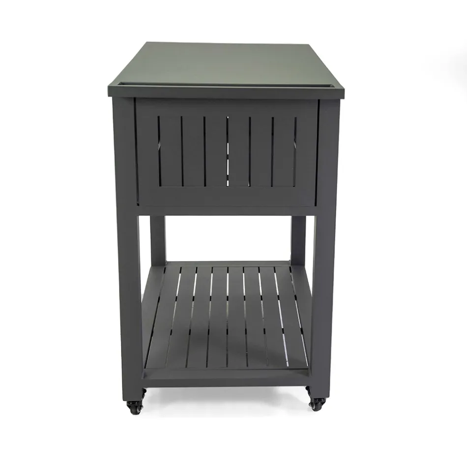 Karrocë e jashtme në alumin të lyer me dekorime të ndryshme - Hotel Viadurini