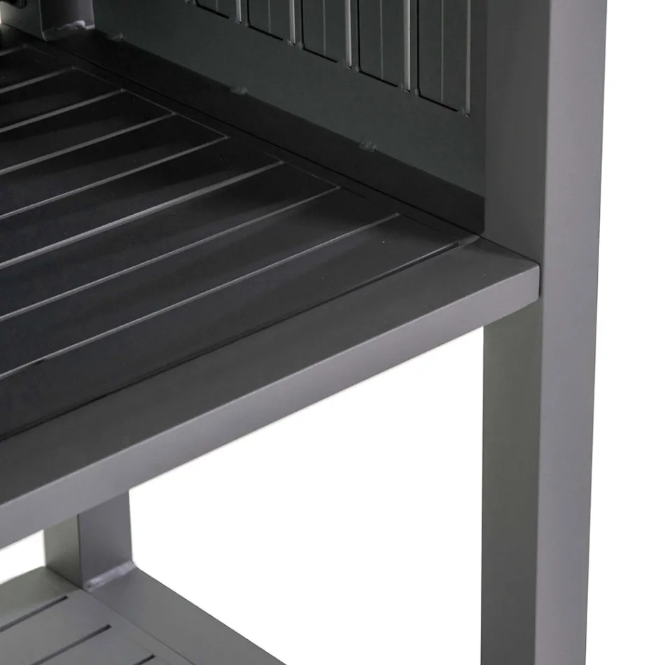 Karrocë e jashtme në alumin të lyer me dekorime të ndryshme - Hotel Viadurini