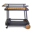 Karrocë alumini me dekorime të ndryshme me rrota dhe detaje tik - Tenda Viadurini