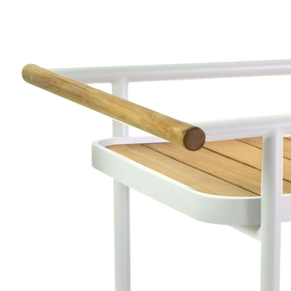 Karrocë alumini me dekorime të ndryshme me rrota dhe detaje tik - Tenda Viadurini