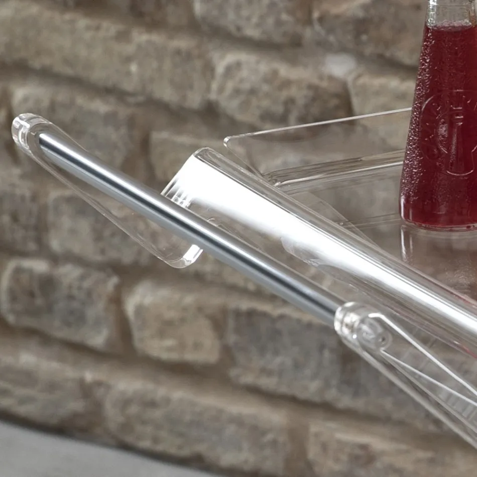 Karrocë e palosshme me 2 tabaka me kristale akrilike transparente - Aristocles Viadurini