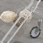 Karrocë e palosshme me 2 tabaka me kristale akrilike transparente - Aristocles Viadurini