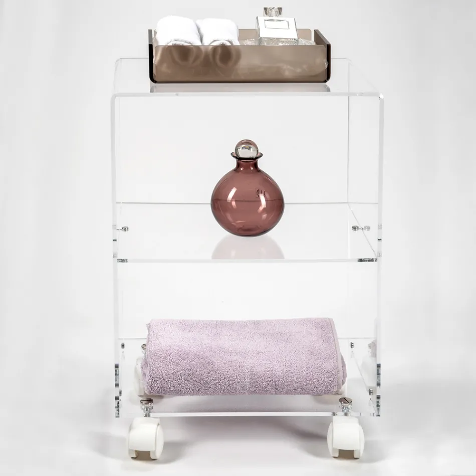 Karrocë objektesh me rrota pleksiglas Prodhim në Itali - Rudolf Viadurini