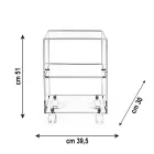 Karrocë objektesh me rrota pleksiglas Prodhim në Itali - Rudolf Viadurini