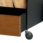 Karrocë druri me sirtar dhe rrota Prodhuar në Itali - Alpaca Viadurini