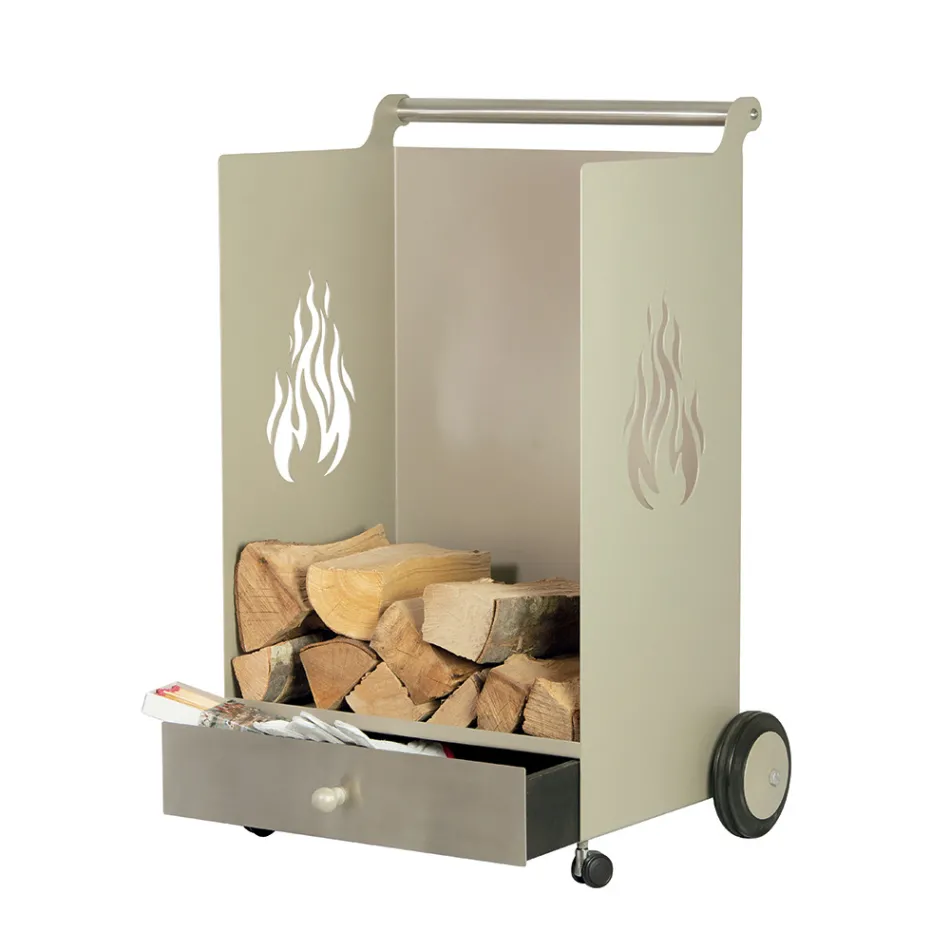 Karrocë druri me sirtar dhe rrota Prodhuar në Itali - Alpaca Viadurini