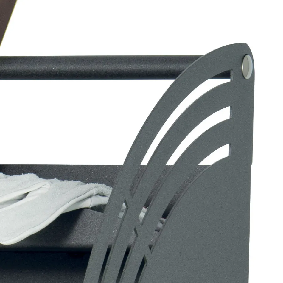 Karrocë metalike prej druri me raft dhe 4 rrota Prodhuar në Itali - Geco Viadurini