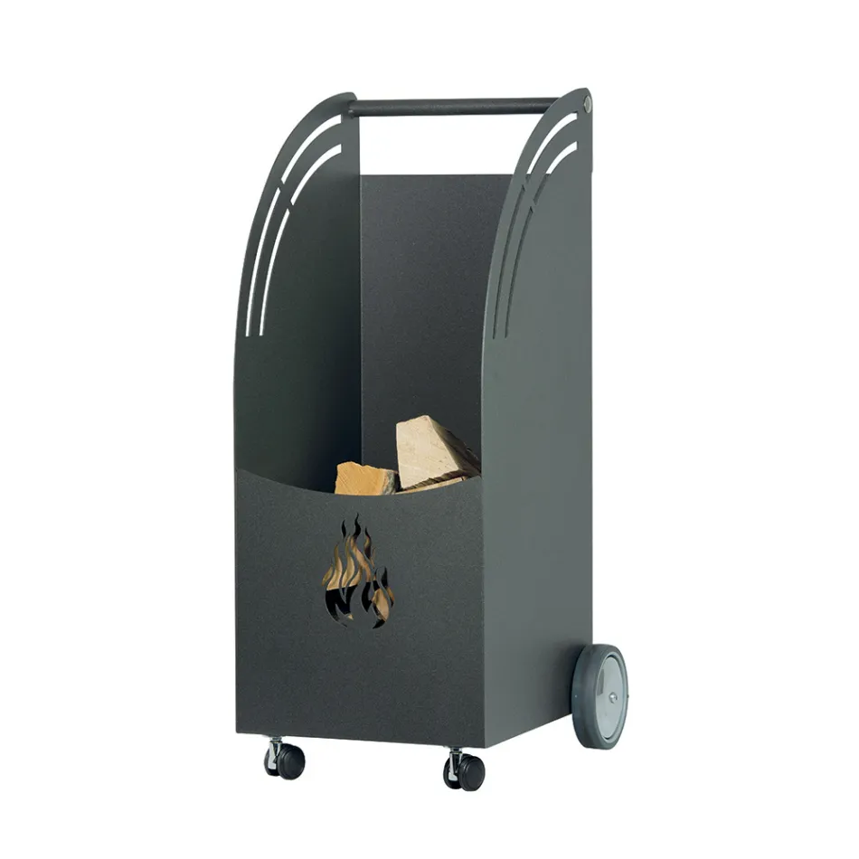 Karrocë metalike prej druri me 4 rrota Made in Italy - Ladybug Viadurini