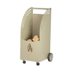 Karrocë metalike prej druri me 4 rrota Made in Italy - Ladybug Viadurini