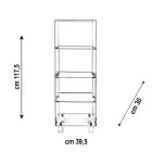 Karrocë magazinimi kuzhine pleksiglas e prodhuar në Itali - Ercolano Viadurini