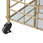 Karrocë Ushqimi me Strukturë Hekuri Gold Finish - Viviana Viadurini