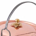 Tavë bakri e konservuar, kapak dhe dorezë e harkuar 26 cm - Mariagiu Viadurini