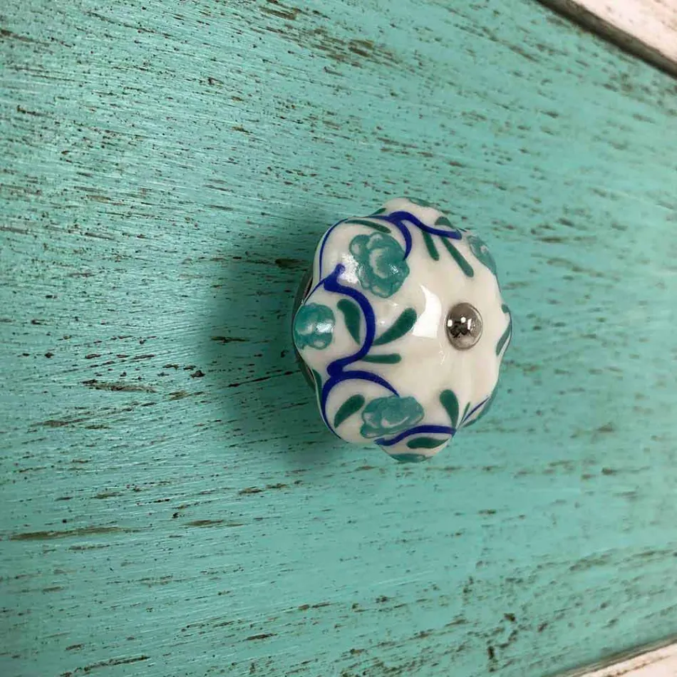 Zemra e sirtarëve artizanal me 4 sirtarë në dru të bardhë prodhuar në Itali - Manhattan Viadurini