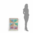 Sirtarët prej druri të punuar me dorë me sirtarë me ngjyra të prodhuara në Itali - Brighella Viadurini