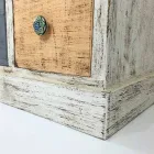 Zemra e sirtarëve artizanal në dru të ngurtë me 9 sirtarë prodhuar në Itali - Pierrot Viadurini