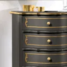 Komoda e dhomës së gjumit me 5 sirtarë klasike prej druri Prodhuar në Itali - Leonor Viadurini