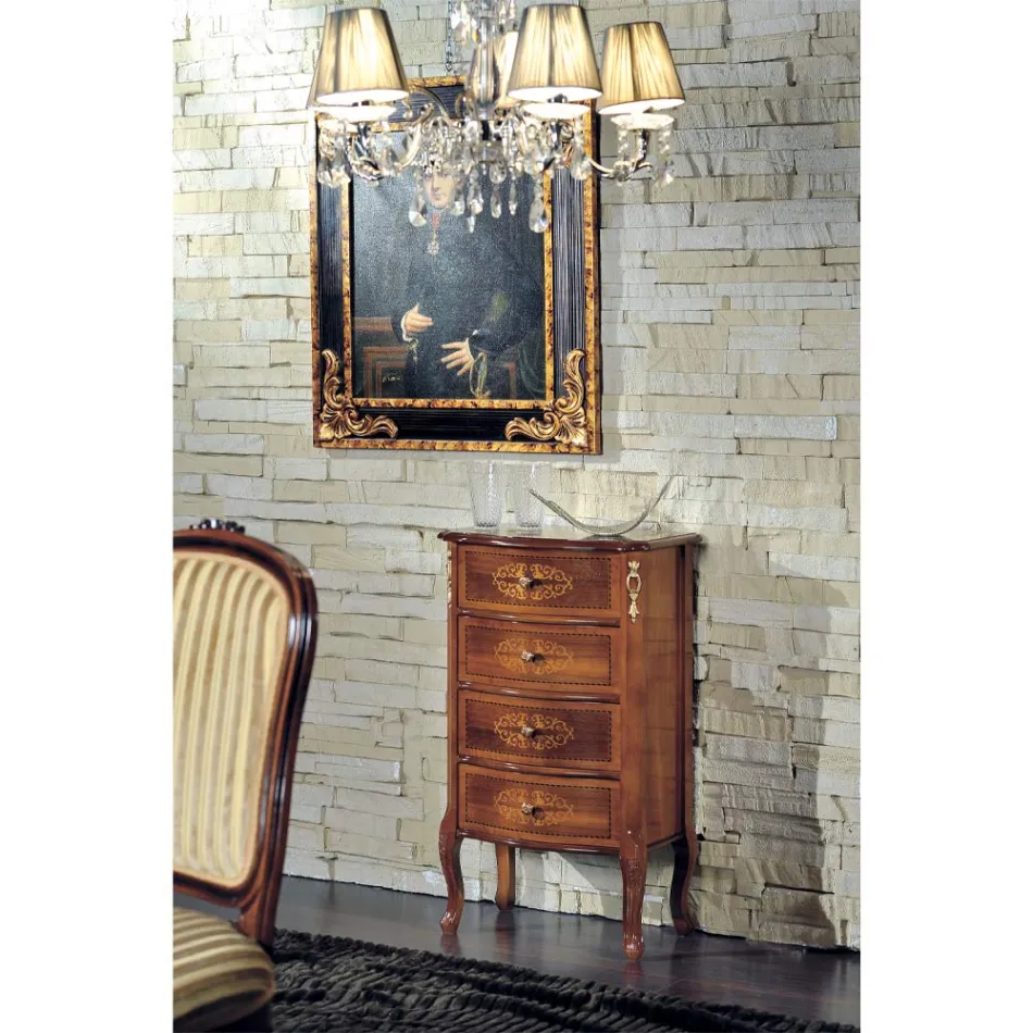 Komodë klasike në dru arre 4 ose 6 sirtarë Prodhuar në Itali - Katerine Viadurini