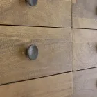 Komodë në dru Mango me 6 Sirtarë të Dizajnit Vintage - Desiderio Viadurini