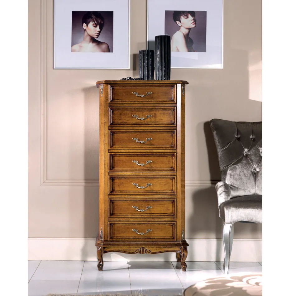 Komfort prej druri në stilin klasik me 7 ose 5 sirtarë Prodhuar në Itali - Richard Viadurini