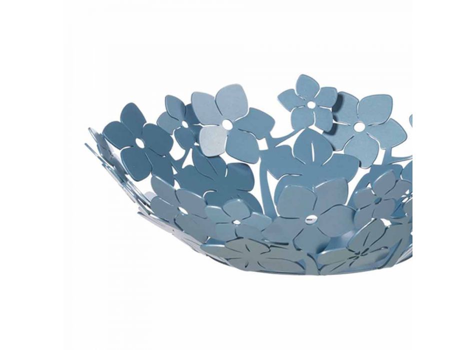 Pjesa qendrore me lule në hekur baltë, të bardhë ose blu - Marken Viadurini