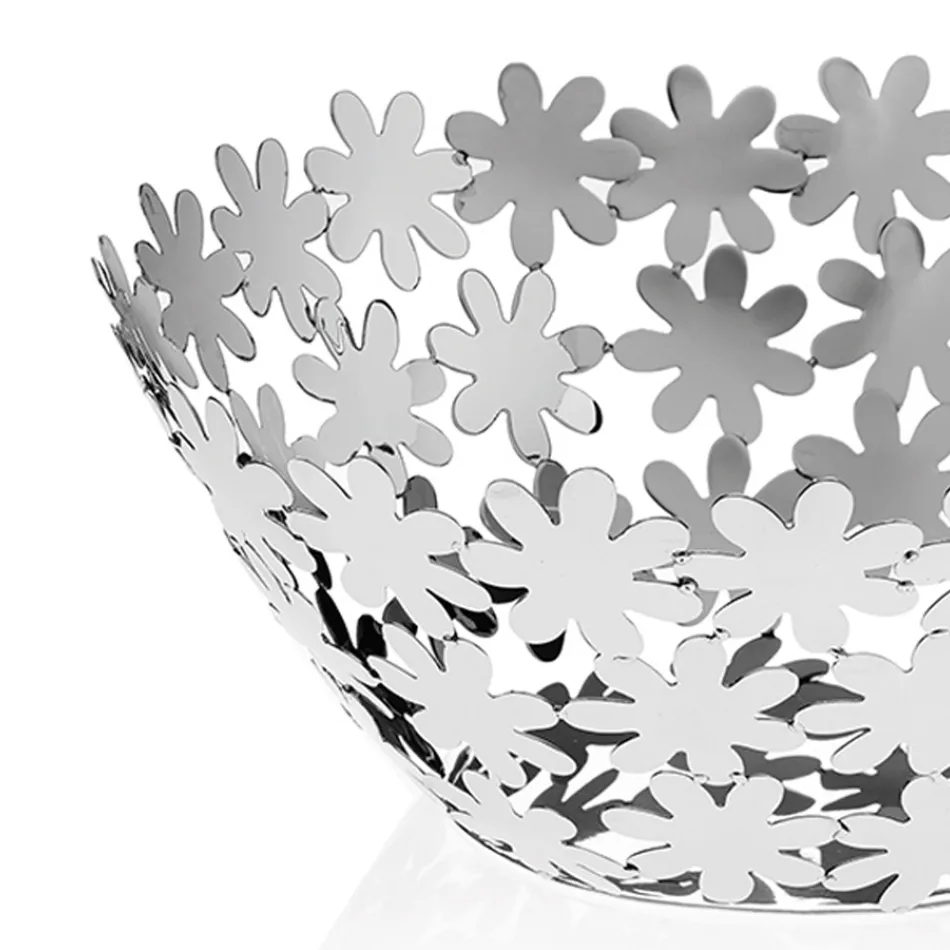 Qendër Dizajni në Metal Argjendi dhe Dekorim Lule Luksi - Terraceo Viadurini