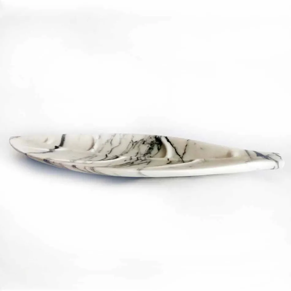 Pjesë qendrore në mermer Arabescato me formë gjetheje prodhuar në Itali - Treviso Viadurini