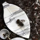 Pjesë qendrore në mermer Arabescato me formë gjetheje prodhuar në Itali - Treviso Viadurini