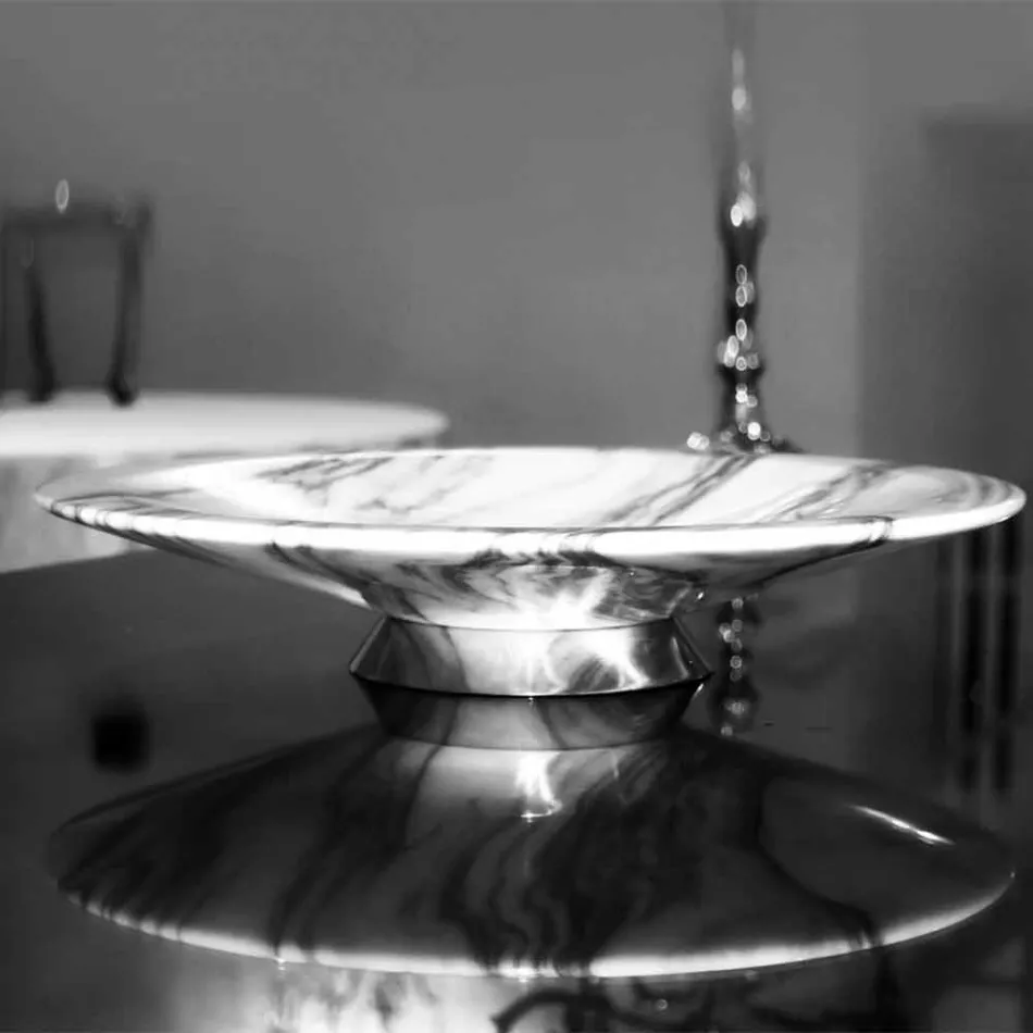 Pjesë qendrore në Brezza della Versilia Mermer dhe Metal prodhuar në Itali - Amabile Viadurini