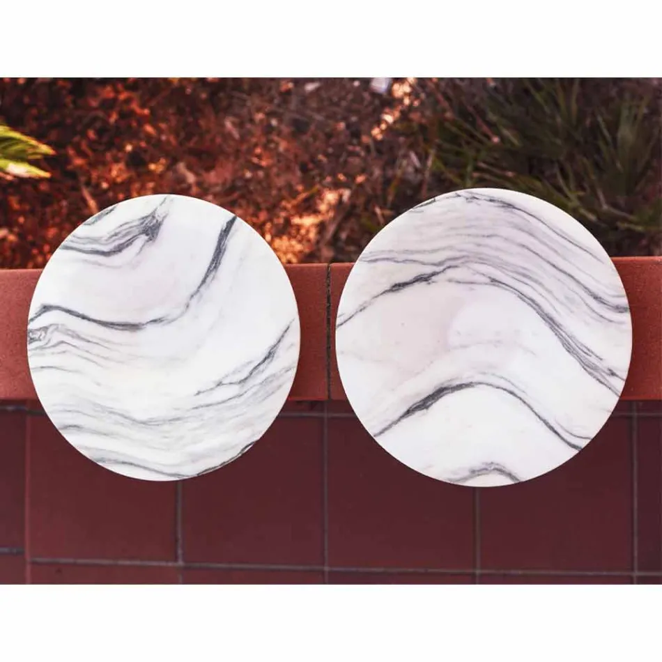 Pjesë qendrore në Brezza della Versilia Mermer dhe Metal prodhuar në Itali - Amabile Viadurini