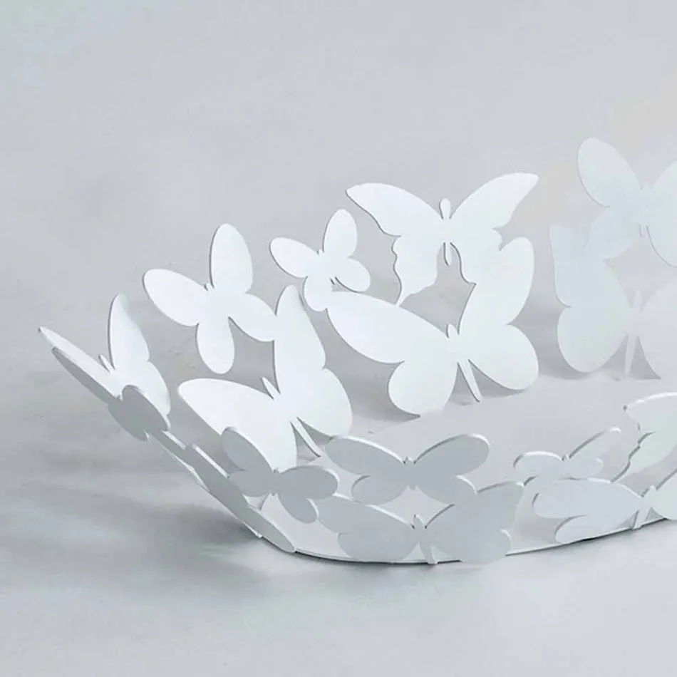 Qendër moderne ovale në hekur të bardhë ose beige të bërë në Itali - Leiden Viadurini