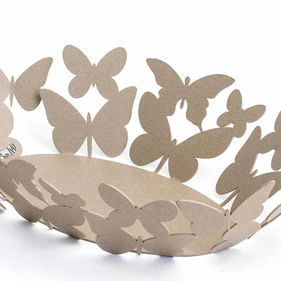 Qendër moderne ovale në hekur të bardhë ose beige të bërë në Itali - Leiden Viadurini