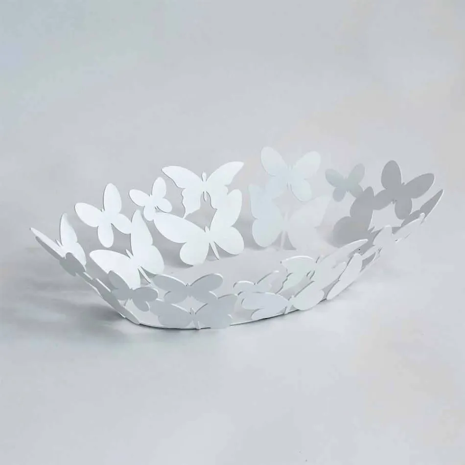 Qendër moderne ovale në hekur të bardhë ose beige të bërë në Itali - Leiden Viadurini