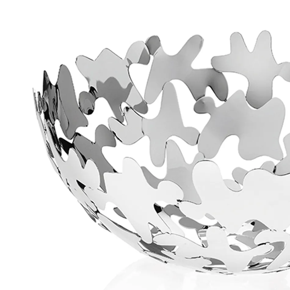 Pjesë e rrumbullakët Dizajn bashkëkohor i dekoruar me metal argjendi - Cordoba Viadurini