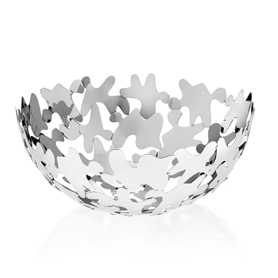 Pjesë e rrumbullakët Dizajn bashkëkohor i dekoruar me metal argjendi - Cordoba Viadurini