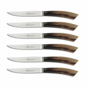 Bllok në dru ulliri me 6 thika bifteku prodhuar në Itali - Bllok