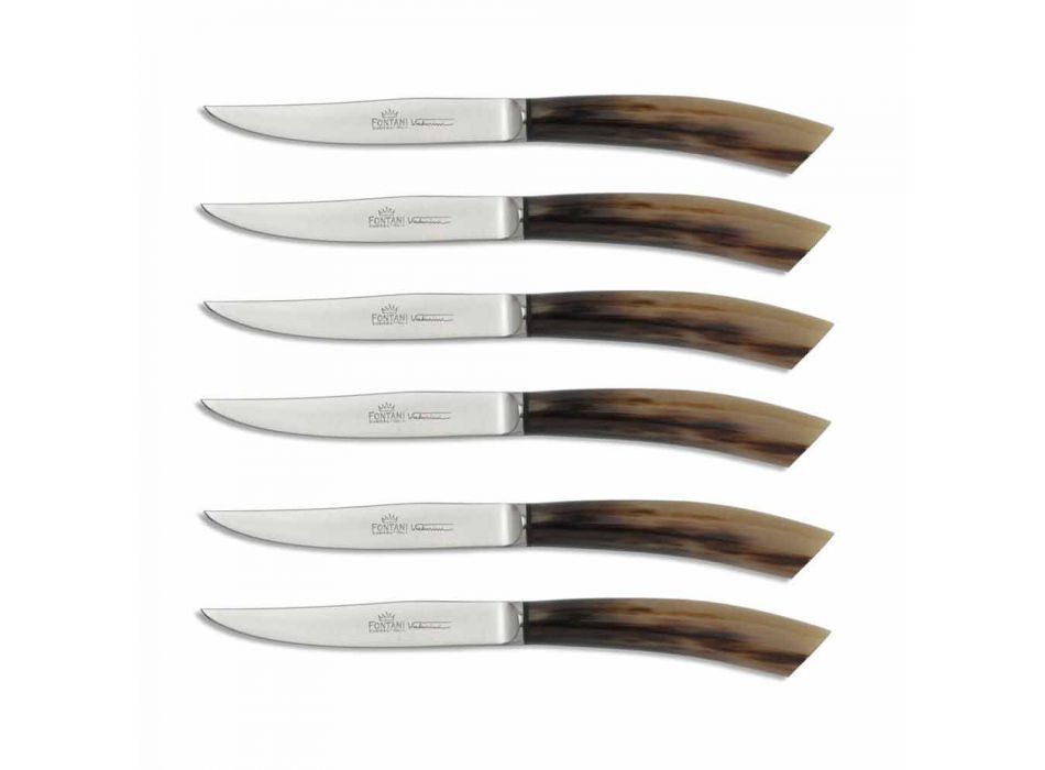 Bllok në dru ulliri me 6 thika bifteku prodhuar në Itali - Bllok