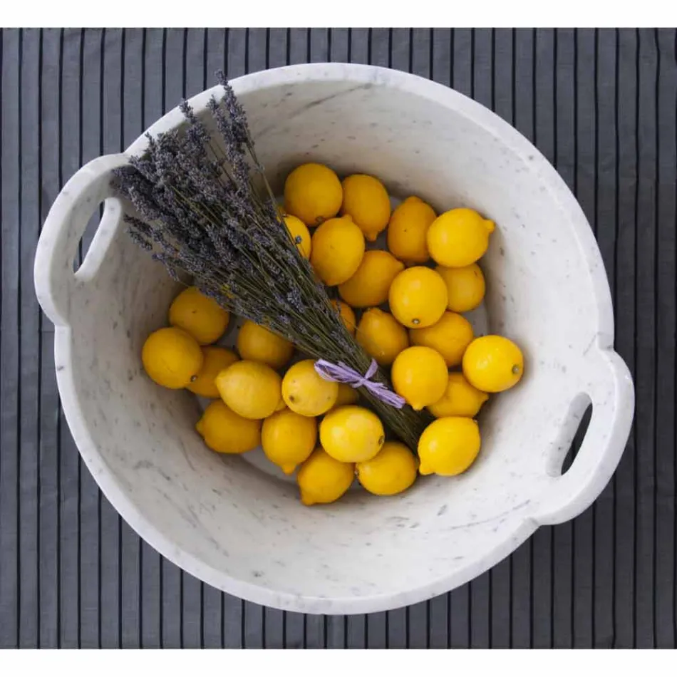 Shporta në Mermer të Bardhë Carrara me Projektim Luksoz Italian - Tinozzo Viadurini