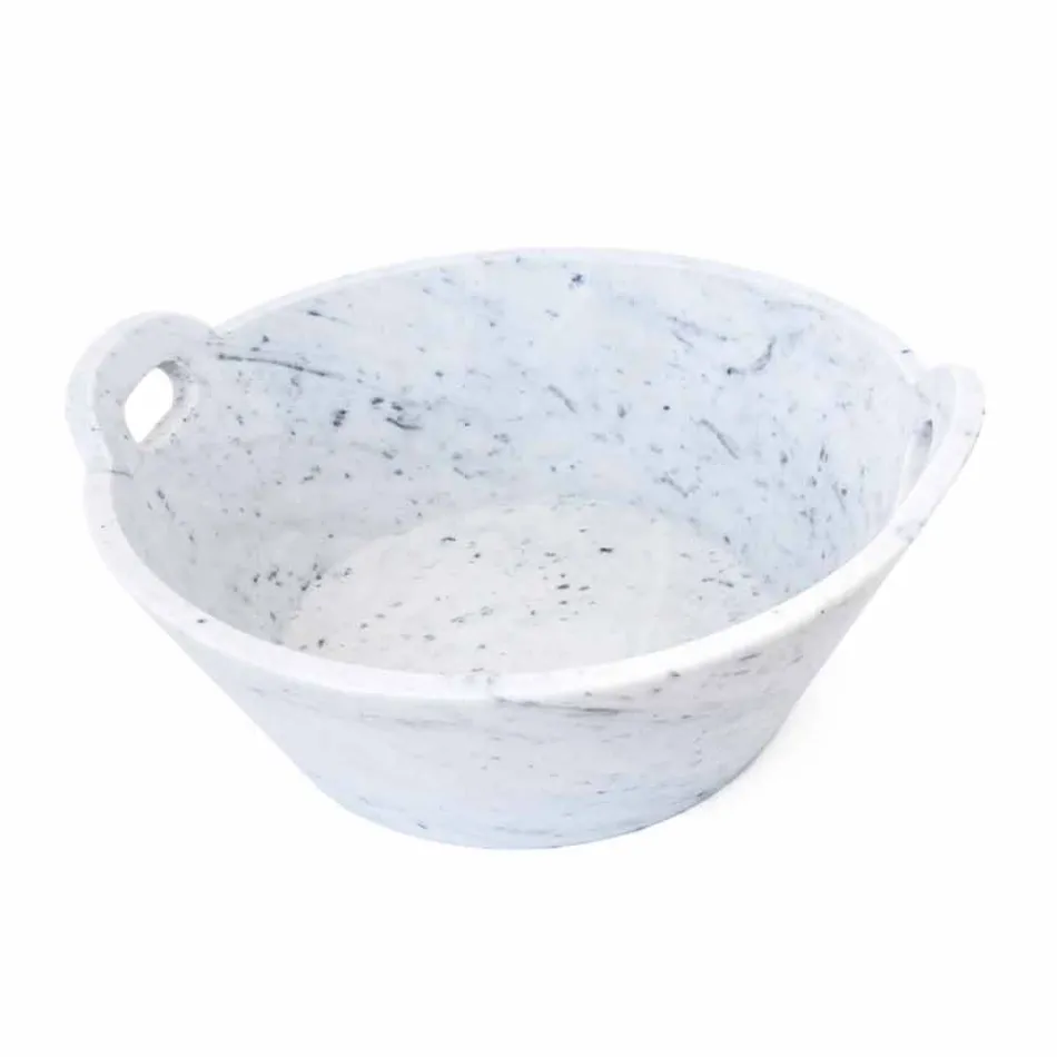 Shporta në Mermer të Bardhë Carrara me Projektim Luksoz Italian - Tinozzo Viadurini