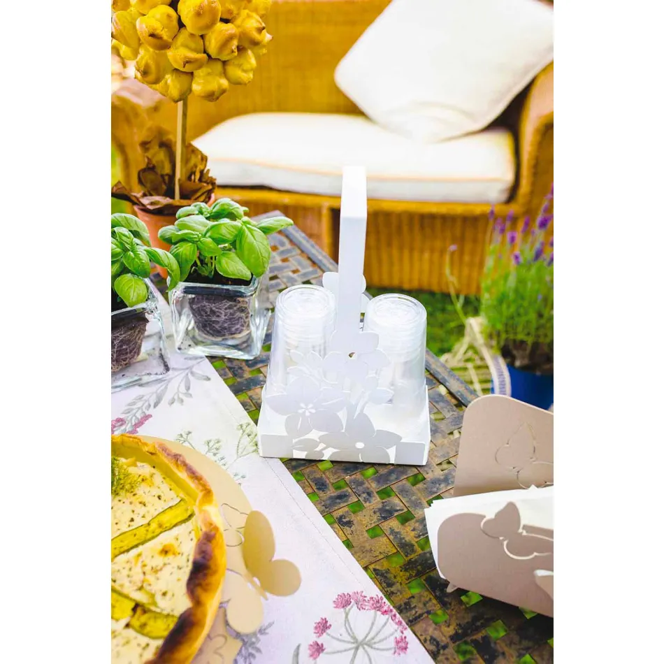 Shporta Mbajtëse në Kupën e Hekurit me Lule Dizajn Moderne Made in Italy - Marken Viadurini