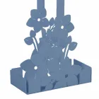 Shporta Mbajtëse në Kupën e Hekurit me Lule Dizajn Moderne Made in Italy - Marken Viadurini