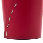 Shporta letre të mbeturinave prej lëkure për zyrën Servus, punuar me dorë në Itali Viadurini