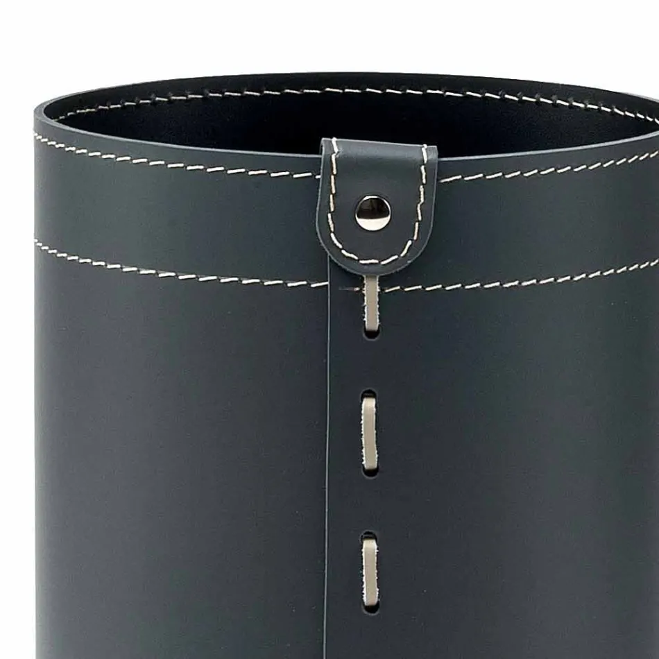 Shporta letre të mbeturinave në lëkure të bëra me dorë të rigjeneruar Battista Viadurini