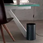 Shporta letre të mbeturinave në lëkure të bëra me dorë të rigjeneruar Battista Viadurini