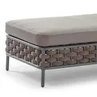 Shezlong në natyrë me litar dhe jastëkë me mbulesa prej pëlhure të lëvizshme - Xhamajka Viadurini