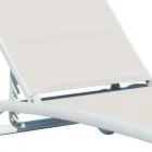 Shezlong kopshti në alumin me sedilje në tekstile - Zohra Viadurini