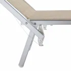 Long Garden Chaise Longue me Parasol dhe Mbështetëse të Mbërthendur - Arnold Viadurini